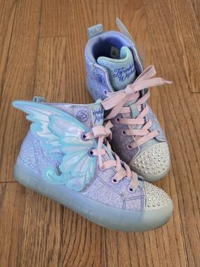 Skechers Twinkle Toes Twinkle Wishes Wings high-top sneakers Size 13